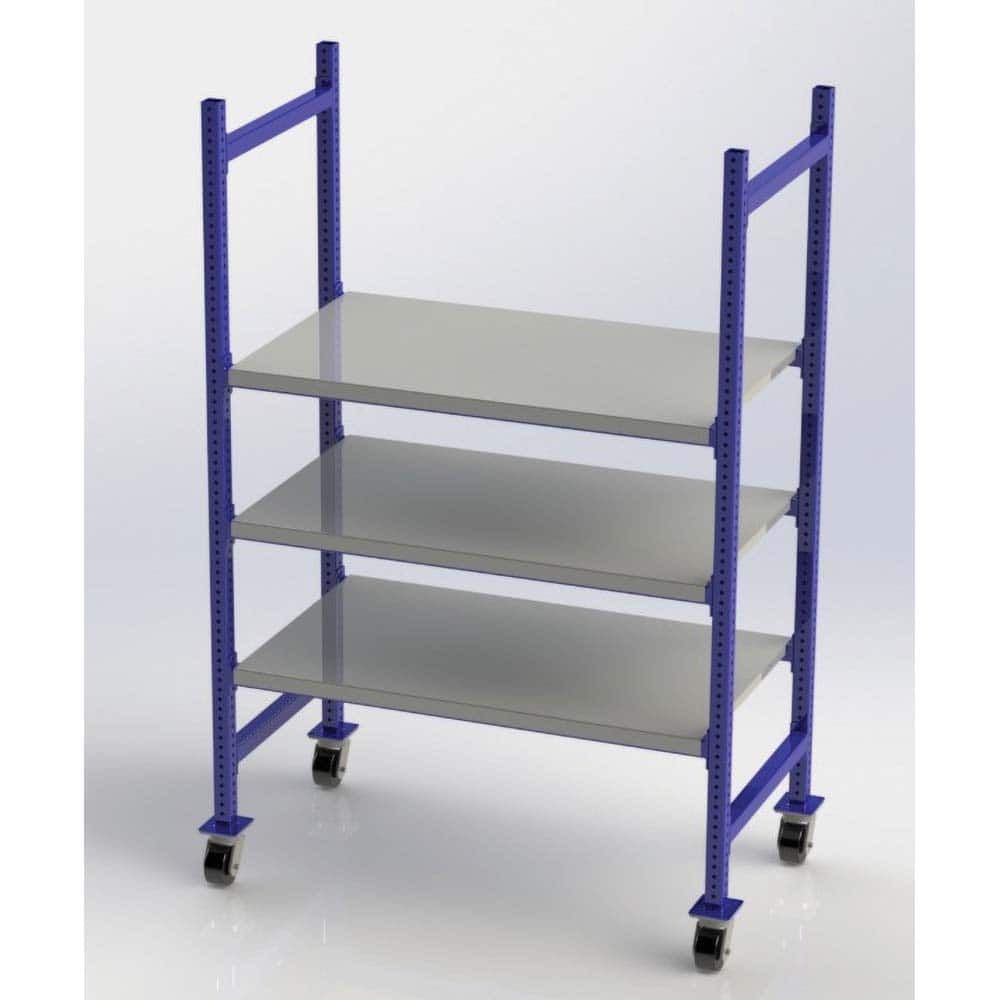 UNEX Manufacturing - Steel Shelving Type: Mobile Pick Tray Rack Starter or Add-On: Starter Unit - All Tool & Supply