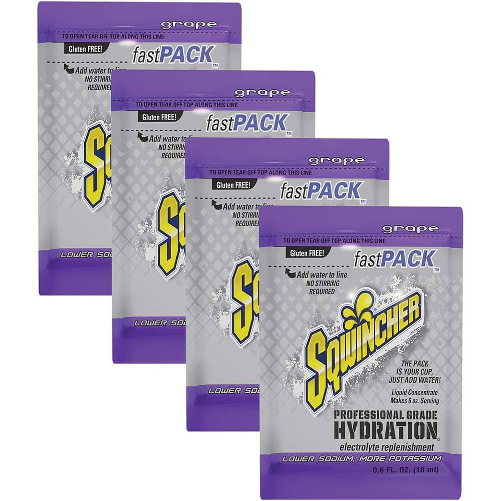 Sqwincher - 4 Boxes of (50), 0.6 oz Pack of Grape Activity Drink - All Tool & Supply