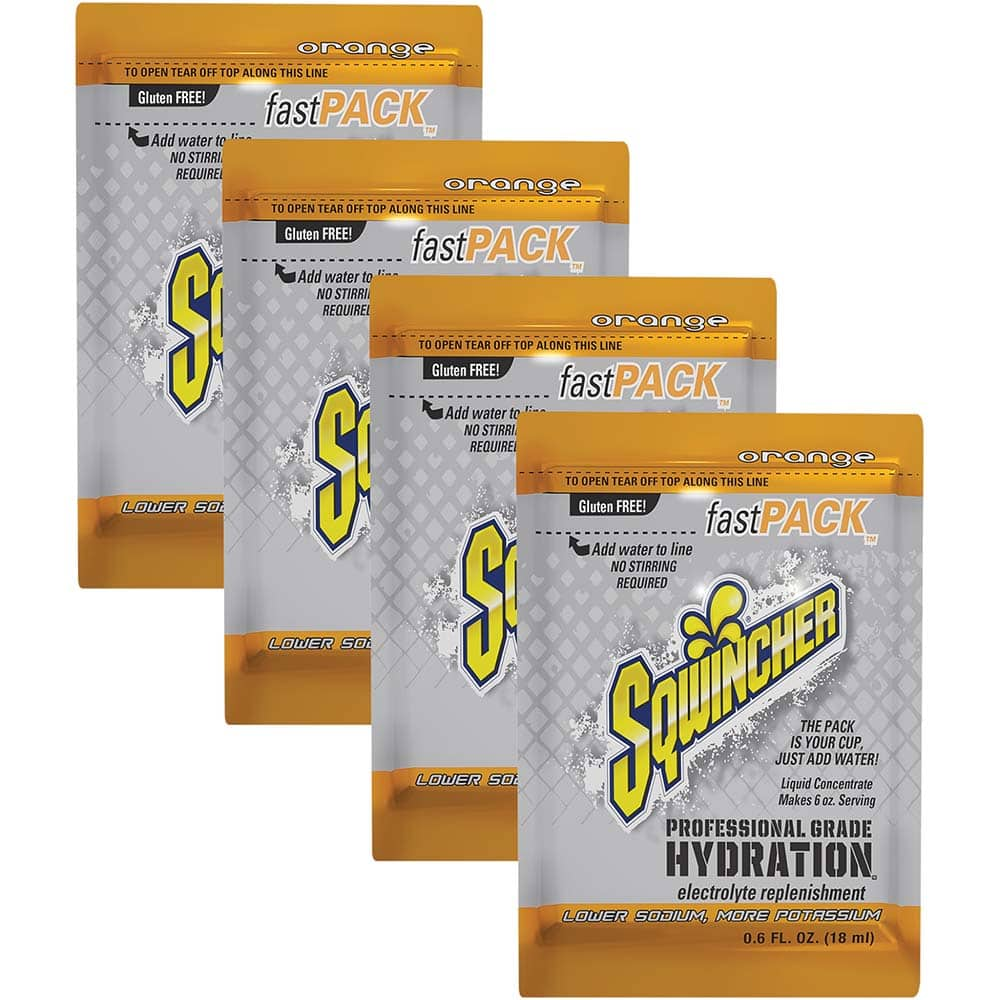 Sqwincher - 4 Boxes of (50), 0.6 oz Pack of Orange Activity Drink - All Tool & Supply