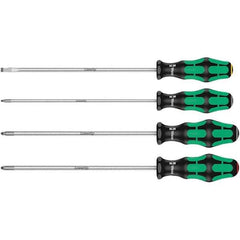 Wera - Screwdriver Sets Screwdriver Types Included: Pozidriv; Slotted; Phillips Number of Pieces: 4 - All Tool & Supply