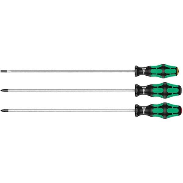 Wera - Screwdriver Sets Screwdriver Types Included: Pozidriv; Slotted; Phillips Number of Pieces: 3 - All Tool & Supply