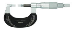 0 - 1'' Measuring Range -  .0001 Graduation - Ratchet Thimble - High Speed Steel Face - Blade Micrometer - All Tool & Supply