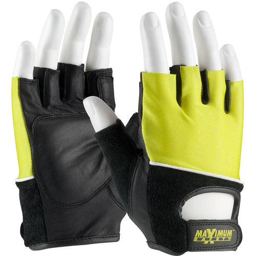 122-AV70/XXL Lifting Gloves - Lifting Gloves w/Reinforced Padded Leather Palm - Cotton Terry Back