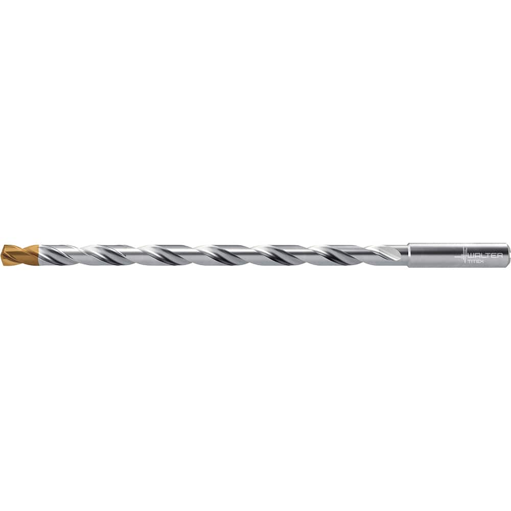 Extra Length Drill Bit: 0.2913″ Dia, 140 °, Solid Carbide TiSiAlCrN Finish, 5.984″ Flute Length, 7.559″ OAL, Straight-Cylindrical Shank, Series DC160-16-A1