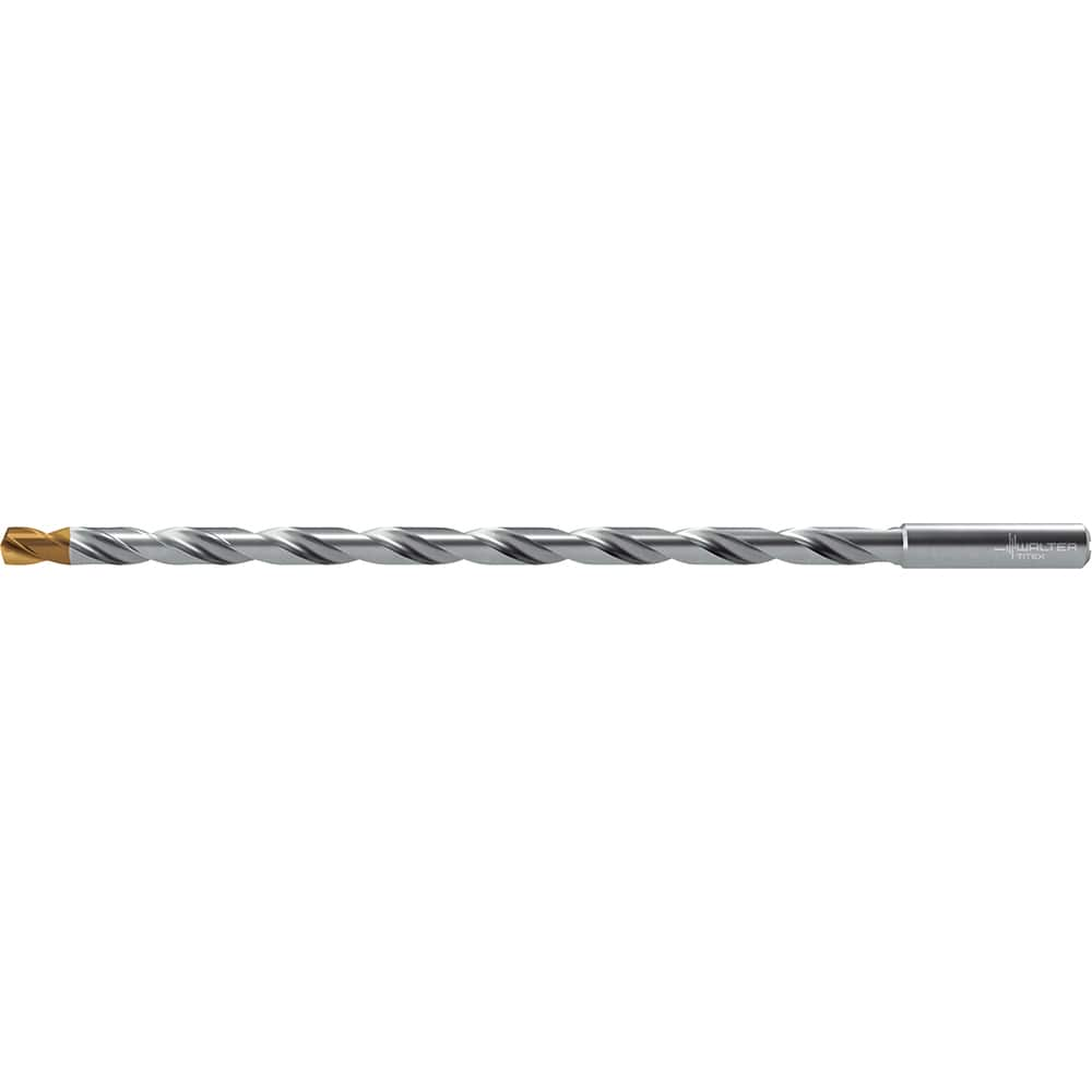 Extra Length Drill Bit: 0.25″ Dia, 140 °, Solid Carbide TiSiAlCrN Finish, 6.378″ Flute Length, 7.874″ OAL, Straight-Cylindrical Shank, Series DC160-20-A1