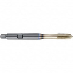 Spiral Point Tap: M12 x 1.75, Metric, 4 Flutes, Plug, 6HX, Powdered Metal High Speed Steel, Sirius Finish 110 mm OAL, Right Hand, D8/D9, Series 4651