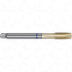 Spiral Point Tap: M18 x 1.5, Metric Fine, 4 Flutes, Plug, 6HX, Sirius Finish 25 mm Thread Length, 110 mm OAL, Right Hand, D4/D5 Series 4219