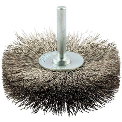 Norton - 3" OD, Crimped Stainless Steel Wheel Brush - All Tool & Supply