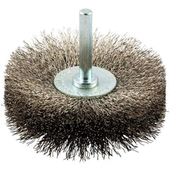 Norton - 3" OD, Crimped Stainless Steel Wheel Brush - All Tool & Supply