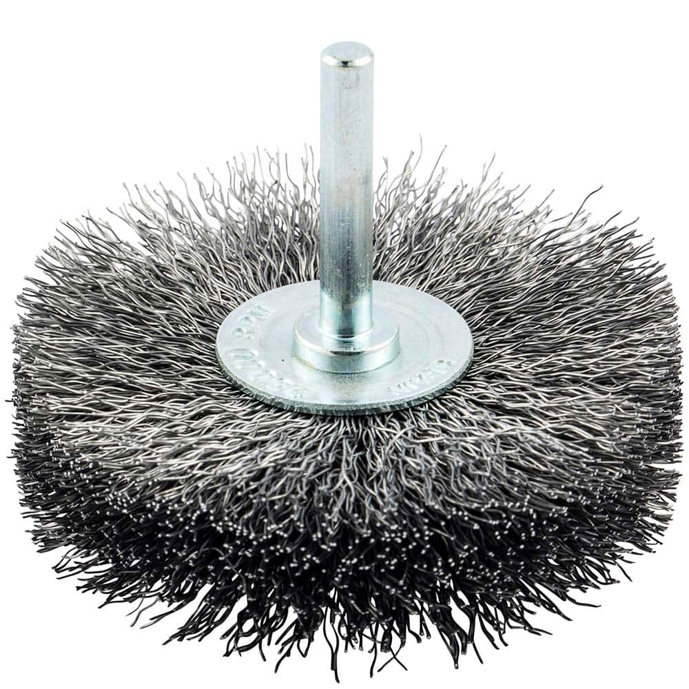 Norton - 3" OD, Crimped Carbon Wheel Brush - All Tool & Supply