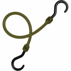 The Perfect Bungee - Bungee Cord with Molded Nylon Hook End - 18" OAL, Camo Green - All Tool & Supply