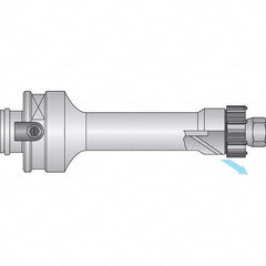 Axial Clamp Modular Shank Modular Reamer Body 80mm Shank Diam, 188.5″ OAL, Right Hand Cut