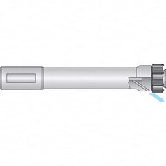 Axial Clamp Straight Shank Modular Reamer Body 20mm Shank Diam, 1.969″ Shank Length, 205″ OAL, Right Hand Cut