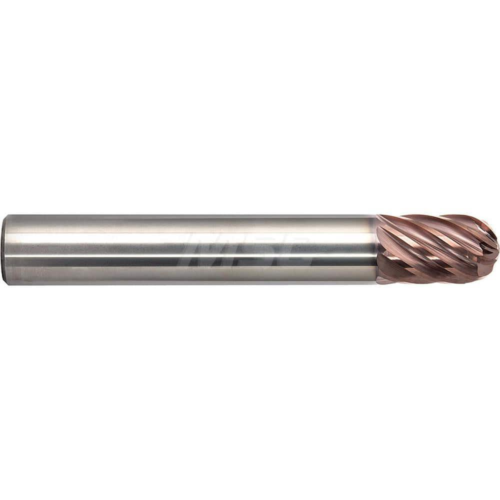 M.A. Ford - Ball End Mills; Mill Diameter (Inch): 1/2 ; Mill Diameter (Decimal Inch): 0.5000 ; Number of Flutes: 8 ; Length of Cut (Inch): 5/8 ; Material: Solid Carbide ; Overall Length (Inch): 4 - Exact Industrial Supply