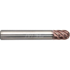 M.A. Ford - Ball End Mills; Mill Diameter (Inch): 1/2 ; Mill Diameter (Decimal Inch): 0.5000 ; Number of Flutes: 8 ; Length of Cut (Inch): 5/8 ; Material: Solid Carbide ; Overall Length (Inch): 3 - Exact Industrial Supply