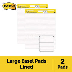 3M - Easel Pads & Accessories; Display/Marking Boards Accessory Type: Easel Pads ; For Use With: Easel Stands ; Detailed Product Description: Post-it Super Sticky Easel Pad Lined 561WL VAD 2PK, 25 in x 30 in (63.5 cm x 76.2 cm), 30 Sheets-Pad, 2 Pads - Exact Industrial Supply