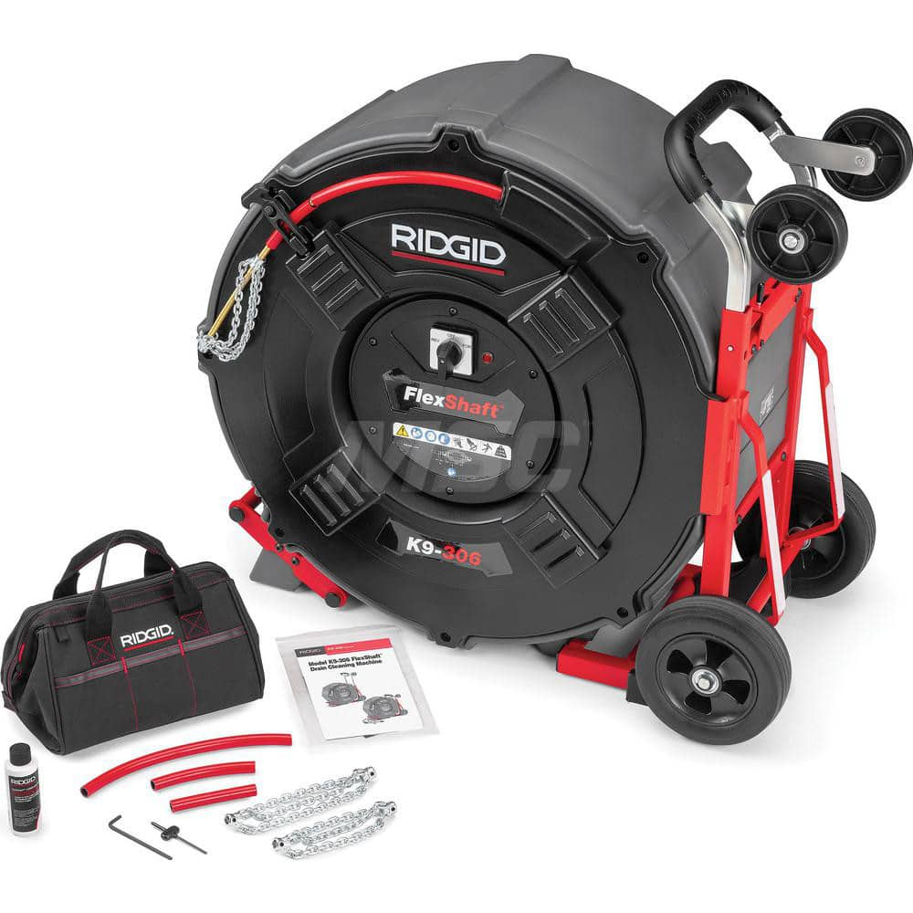 Ridgid - Electric & Gas Drain Cleaning Machines; Type of Power: 120 V AC ; For Minimum Pipe Size: 3 (Inch); For Maximum Pipe Size: 6 (Inch); Cable Length (Feet): 125 ; Cable Diameter: 3/8 (Inch); Cable Diameter: 3/8 - Exact Industrial Supply