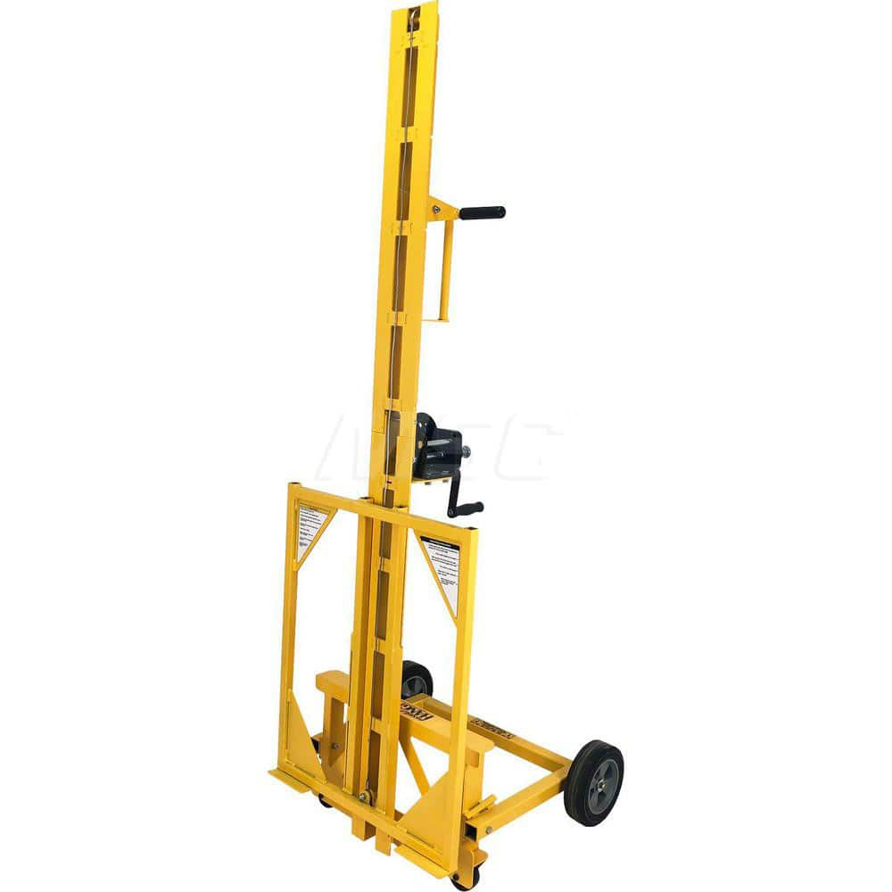 PanelLift - Panel Lifts; LiftType: Drywall ; Drive Type: Hand Crank ; Maximum Height: 120 (Inch); Panel Size: 4x16 ; Load Capacity: 150 ; Material: Steel - Exact Industrial Supply