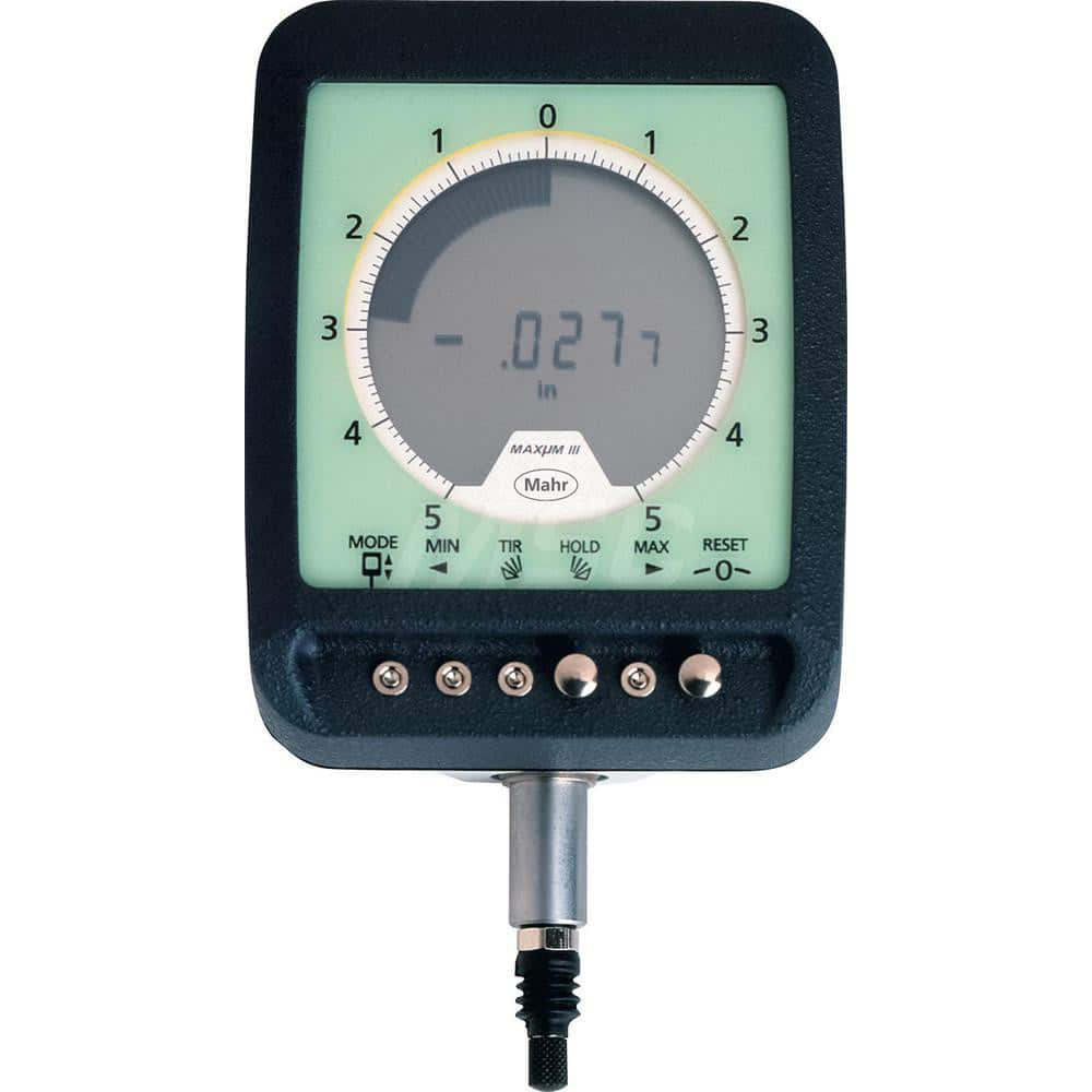 Mahr - Electronic Test Indicators; Resolution (mm): 0.0005; 0.001; 0.005 ; Resolution (Decimal Inch): 0.00002; 0.00005; 0.0001; 0.0005 ; Minimum Measurement (mm): 6 ; Minimum Measurement (Decimal Inch): 0.3120 ; Maximum Measurement (Decimal Inch): 5 ; Ma - Exact Industrial Supply