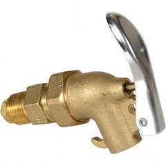 Vestil - 3/4" NPT Brass Adjustable Drum Faucet - 4" Long Extension - All Tool & Supply