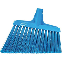 Vikan - 11-1/2" Wide, Blue Polyester Bristles, Angled Broom - Flagged, Water Resistant - All Tool & Supply