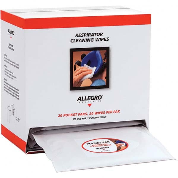 Allegro - 20 20-Pack Pieces Facepiece Cleaning Alcohol Wipes - All Tool & Supply