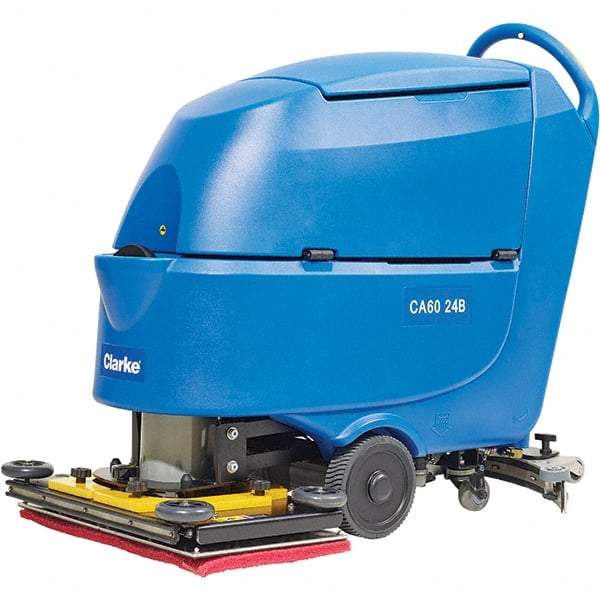 Clarke - 20" Cleaning Width, Battery Powered Walk Behind & Floor Scrubber - 1 hp, 2,250 RPM, 47" Water Lift, 16 Gal Tank Capacity, Series CA60 - All Tool & Supply