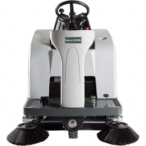 Advance - 46" Cleaning Width, Battery Powered Walk Behind & Sweeper - 0.8 hp, 420 RPM, Series Terra 4300B - All Tool & Supply