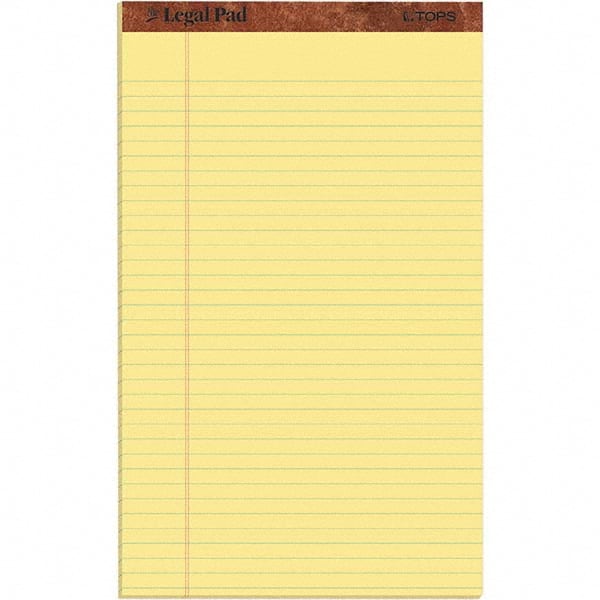 TOPS - Note Pads, Writing Pads & Notebooks Writing Pads & Notebook Type: Writing Pad Size: 8-1/2 x 14 - All Tool & Supply