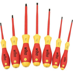 Wiha - Screwdriver Sets Screwdriver Types Included: Insulated Slotted; Phillips; Square Number of Pieces: 7 - All Tool & Supply