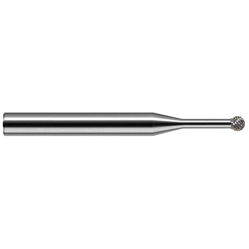 Harvey Tool - 5/64" Cut Diam, 1/8" Shank Diam, Solid Carbide Double Cut Sphere Burr