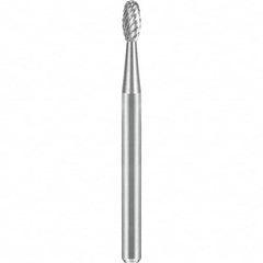 SGS Pro - 1/8" Cut Diam, 1/8" Shank Diam, Tungsten Carbide Double Cut Oval Burr - All Tool & Supply