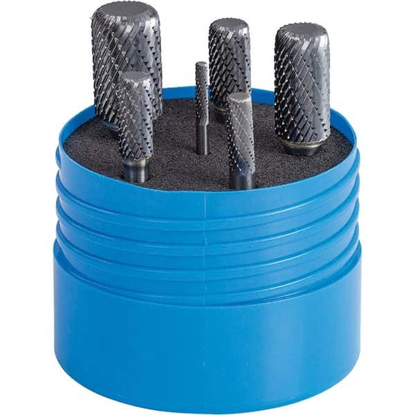 SGS Pro - Burr Sets Head Shape: (6) Corner Radius/Cylinder Tooth Style: Double Cut - All Tool & Supply