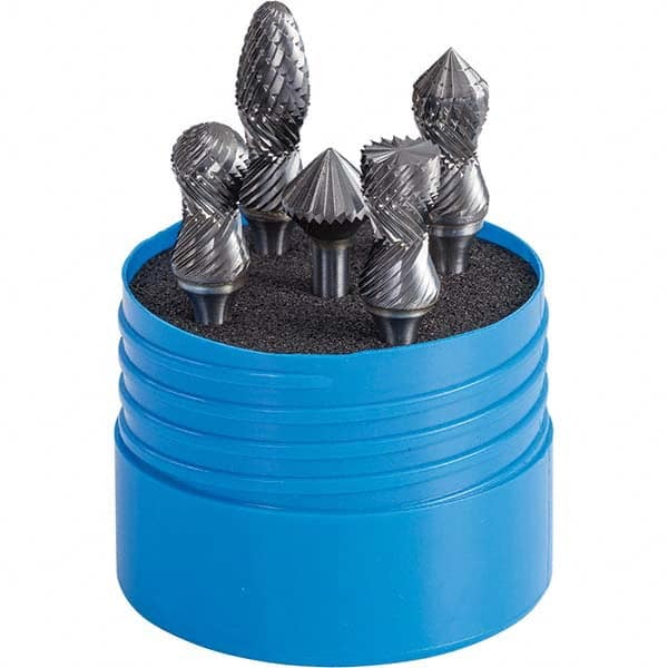 SGS Pro - Burr Sets Head Shape: Radius/Cylinder w/Endcut; Radius/Ball Nose Cylinder; Radius/Ball Nose Tree; Combi/90 Cone Tooth Style: Double Cut - All Tool & Supply