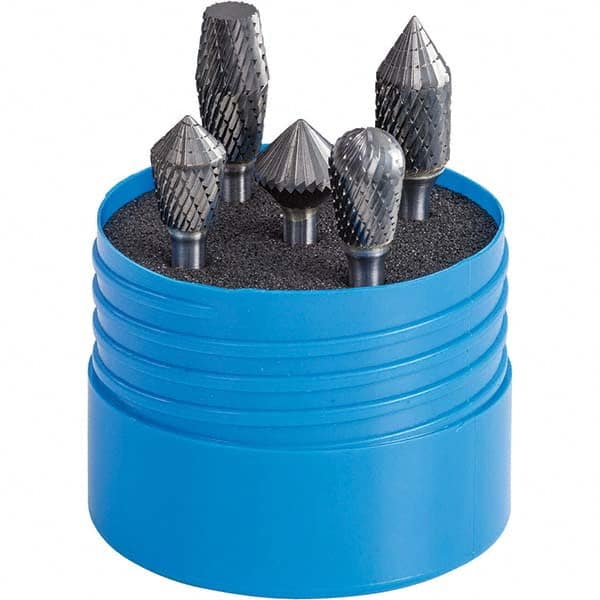 SGS Pro - Burr Sets Head Shape: Combi/Ball; Combi/60 Cone/Cylinder; Combi/Inverted Cone/Cylinder; Combi/90 Cone; Combi/Double Inverted Cone Tooth Style: Double Cut - All Tool & Supply