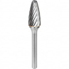 SGS Pro - 1/2" Cut Diam, 1/4" Shank Diam, Tungsten Carbide Inox Cut Ball Nose Tree Burr - All Tool & Supply