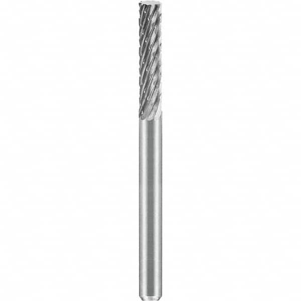 SGS Pro - 1/8" Cut Diam, 1/8" Shank Diam, Tungsten Carbide Double Cut Cylinder Burr - All Tool & Supply