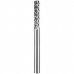 SGS Pro - 1/8" Cut Diam, 1/8" Shank Diam, Tungsten Carbide Double Cut Cylinder Burr - All Tool & Supply