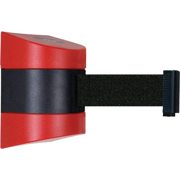 Tensator - 7-1/4" High x 4-3/4" Long x 4-3/4" Wide Magnetic Wall Mount Barrier - Red Powdercoat Finish, Black/Red, Use with Wall Mount - All Tool & Supply