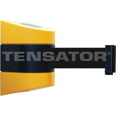 Tensator - 7-1/4" High x 4-3/4" Long x 4-3/4" Wide Magnetic Wall Mount Barrier - Yellow Powdercoat Finish, Black/Yellow, Use with Wall Mount - All Tool & Supply