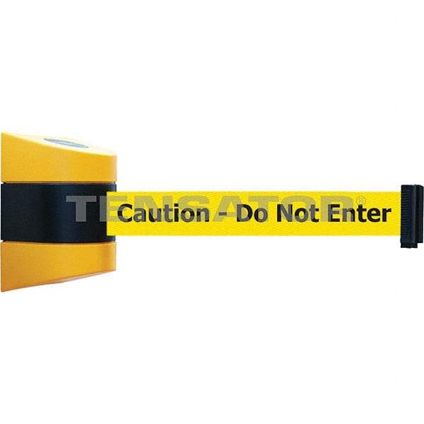 Tensator - 7-1/4" High x 4-3/4" Long x 4-3/4" Wide Magnetic Wall Mount Barrier - Yellow Powdercoat Finish, Black/Yellow, Use with Wall Mount - All Tool & Supply