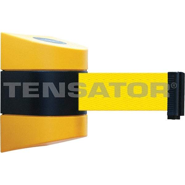 Tensator - 7-1/4" High x 4-3/4" Long x 4-3/4" Wide Magnetic Wall Mount Barrier - Yellow Powdercoat Finish, Black/Yellow, Use with Wall Mount - All Tool & Supply