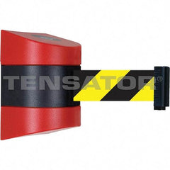 Tensator - 7-1/4" High x 4-3/4" Long x 4-3/4" Wide Magnetic Wall Mount Barrier - Red Powdercoat Finish, Red/Black, Use with Wall Mount - All Tool & Supply