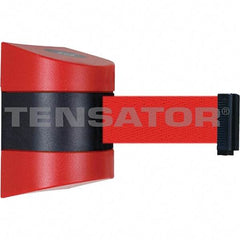 Tensator - 7-1/4" High x 4-3/4" Long x 4-3/4" Wide Magnetic Wall Mount Barrier - Red Powdercoat Finish, Black/Red, Use with Wall Mount - All Tool & Supply