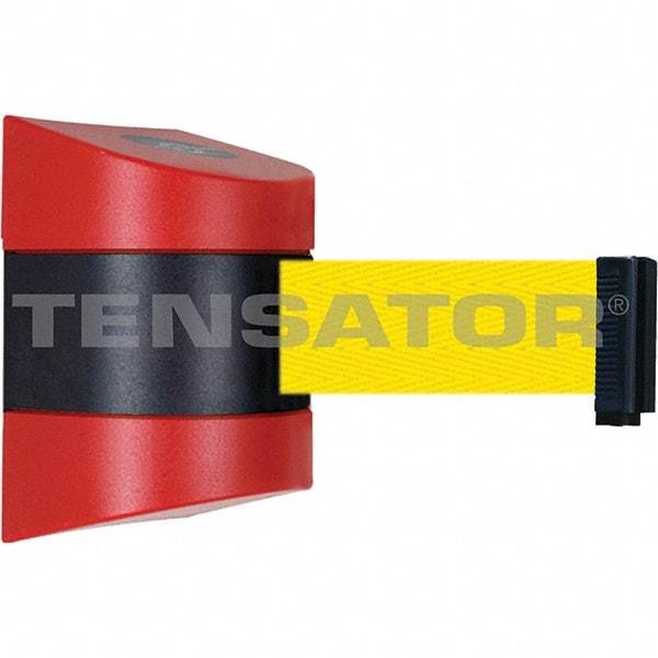 Tensator - 7-1/4" High x 4-3/4" Long x 4-3/4" Wide Magnetic Wall Mount Barrier - Red Powdercoat Finish, Black/Red, Use with Wall Mount - All Tool & Supply