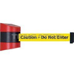 Tensator - 7-1/4" High x 4-3/4" Long x 4-3/4" Wide Magnetic Wall Mount Barrier - Red Powdercoat Finish, Red/Black, Use with Wall Mount - All Tool & Supply