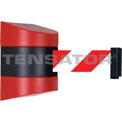 Tensator - 7-1/4" High x 4-3/4" Long x 4-3/4" Wide Magnetic Wall Mount Barrier - Red Powdercoat Finish, Black/Red, Use with Wall Mount - All Tool & Supply