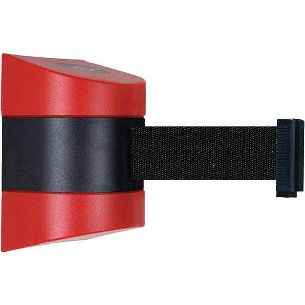 Tensator - 5-1/2" High x 3-1/4" Long x 3-1/4" Wide Magnetic Wall Mount Barrier - Metal, Red Powdercoat Finish, Red/Black, Use with Wall Mount - All Tool & Supply