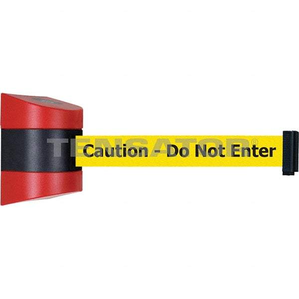 Tensator - 5-1/2" High x 3-1/4" Long x 3-1/4" Wide Magnetic Wall Mount Barrier - Metal, Red Powdercoat Finish, Red/Black, Use with Wall Mount - All Tool & Supply