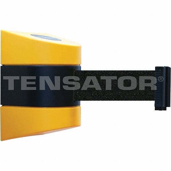 Tensator - 5-1/2" High x 3-1/4" Long x 3-1/4" Wide Magnetic Wall Mount Barrier - Metal, Yellow Powdercoat Finish, Black/Yellow, Use with Wall Mount - All Tool & Supply